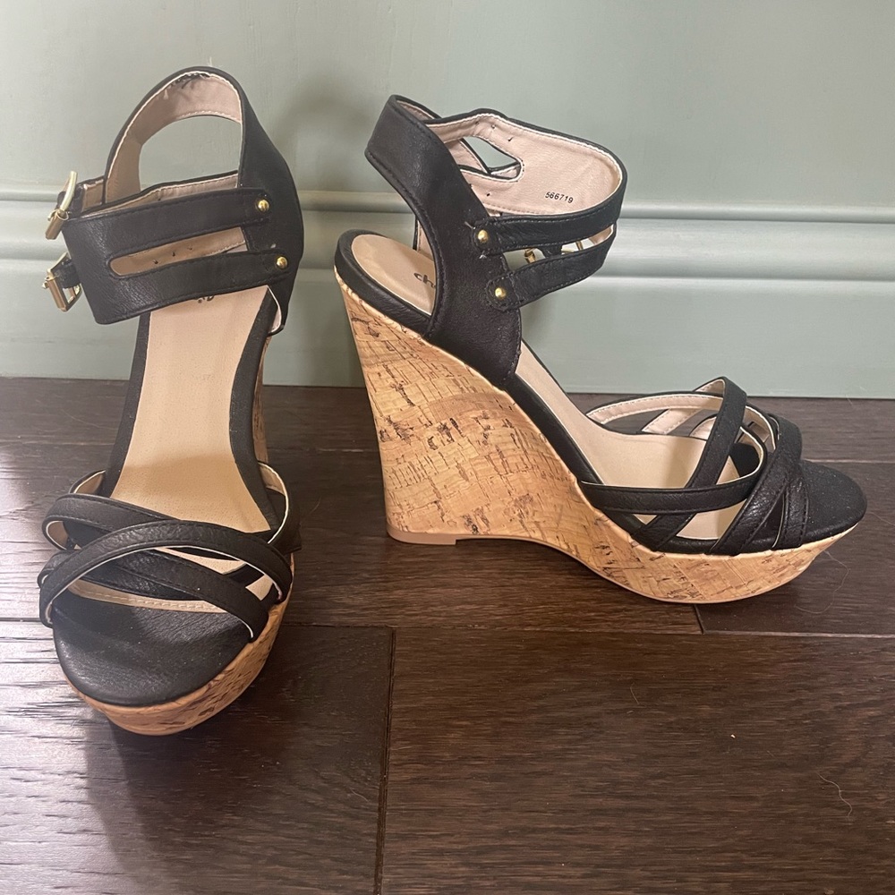 Charlotte Russe size 7 wedge heel sandals
